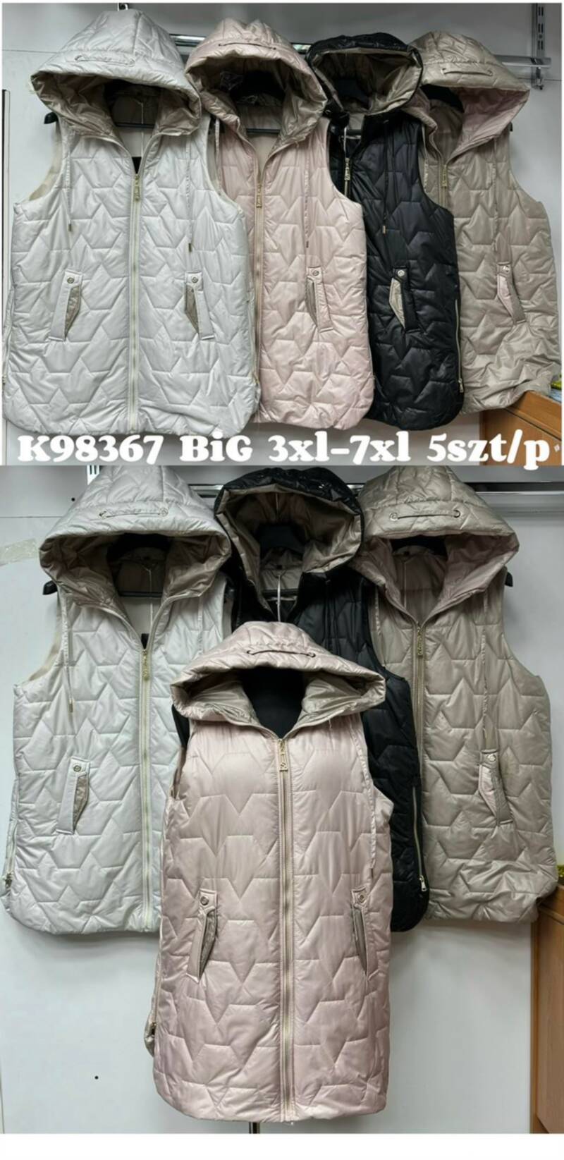 Kamizelka damkie Roz 3XL-7XL, 1 Kolor Paczka 5 szt 1